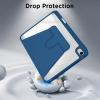imageCACOE 360 Rotating Case for iPad A16 11th10th Generation with Pencil Holder 20252022 11109 inch Shockproof Cover for iPad 1110 Gen with Stand BlackSky Blue