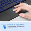imageCACOE Case Keyboard Compatible with iPad 11th A16  10th Generation Keyboard Compatible with iPad 11109 inch 20252022 with Touchpad 7Color Lighting Detachable Wireless Navy BlueNavy Blue