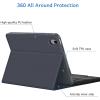 imageCACOE Case Keyboard Compatible with iPad 11th A16  10th Generation Keyboard Compatible with iPad 11109 inch 20252022 with Touchpad 7Color Lighting Detachable Wireless Grey