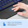 imageCACOE Case Keyboard Compatible with iPad 11th A16  10th Generation Keyboard Compatible with iPad 11109 inch 20252022 with Touchpad 7Color Lighting Detachable Wireless Grey
