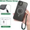 imageCACOE Cell Phone Lanyard 2 Pcs1 Pcs Adjustable Neck Strap1 Pcs Wrist Strap 2 Pcs Pads Universal Crossbody Multifuctional Compatible with Most SmartphonesBlackDark Green