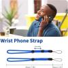 imageCACOE Cell Phone Lanyard 2 Pcs1 Pcs Adjustable Neck Strap1 Pcs Wrist Strap 2 Pcs Pads Universal Crossbody Multifuctional Compatible with Most SmartphonesBlackDark Blue