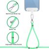 imageCACOE Cell Phone Lanyard 2 Pcs1 Pcs Adjustable Neck Strap1 Pcs Wrist Strap 2 Pcs Pads Universal Crossbody Multifuctional Compatible with Most SmartphonesBlackLight Green