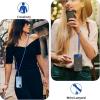 imageCACOE Cell Phone Lanyard 2 Pcs1 Pcs Adjustable Neck Strap1 Pcs Wrist Strap 2 Pcs Pads Universal Crossbody Multifuctional Compatible with Most SmartphonesBlackDark Blue