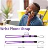 imageCACOE Cell Phone Lanyard 2 Pcs1 Pcs Adjustable Neck Strap1 Pcs Wrist Strap 2 Pcs Pads Universal Crossbody Multifuctional Compatible with Most SmartphonesBlackDark Purple