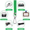 imageCACOE Cell Phone Lanyard 2 Pcs1 Pcs Adjustable Neck Strap1 Pcs Wrist Strap 2 Pcs Pads Universal Crossbody Multifuctional Compatible with Most SmartphonesBlackBlackdark Green