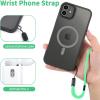 imageCACOE Cell Phone Lanyard 2 Pcs1 Pcs Adjustable Neck Strap1 Pcs Wrist Strap 2 Pcs Pads Universal Crossbody Multifuctional Compatible with Most SmartphonesBlackLight Green