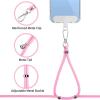 imageCACOE Cell Phone Lanyard 2 Pcs1 Pcs Adjustable Neck Strap1 Pcs Wrist Strap 2 Pcs Pads Universal Crossbody Multifuctional Compatible with Most SmartphonesBlackLight Pink