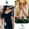 imageCACOE Cell Phone Lanyard 2 Pcs1 Pcs Adjustable Neck Strap1 Pcs Wrist Strap 2 Pcs Pads Universal Crossbody Multifuctional Compatible with Most SmartphonesBlackDark Green
