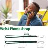 imageCACOE Cell Phone Lanyard 2 Pcs1 Pcs Adjustable Neck Strap1 Pcs Wrist Strap 2 Pcs Pads Universal Crossbody Multifuctional Compatible with Most SmartphonesBlackDark Green