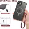 imageCACOE Cell Phone Lanyard 2 Pcs1 Pcs Adjustable Neck Strap1 Pcs Wrist Strap 2 Pcs Pads Universal Crossbody Multifuctional Compatible with Most SmartphonesBlackDark Red