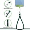 imageCACOE Cell Phone Lanyard 2 Pcs1 Pcs Adjustable Neck Strap1 Pcs Wrist Strap 2 Pcs Pads Universal Crossbody Multifuctional Compatible with Most SmartphonesBlackDark Green