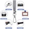 imageCACOE Cell Phone Lanyard 2 Pcs1 Pcs Adjustable Neck Strap1 Pcs Wrist Strap 2 Pcs Pads Universal Crossbody Multifuctional Compatible with Most SmartphonesBlackGray