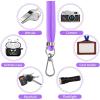 imageCACOE Cell Phone Lanyard 2 Pcs1 Pcs Adjustable Neck Strap1 Pcs Wrist Strap 2 Pcs Pads Universal Crossbody Multifuctional Compatible with Most SmartphonesBlackBlackdark Purple