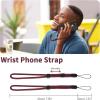 imageCACOE Cell Phone Lanyard 2 Pcs1 Pcs Adjustable Neck Strap1 Pcs Wrist Strap 2 Pcs Pads Universal Crossbody Multifuctional Compatible with Most SmartphonesBlackDark Red