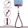 imageCACOE Cell Phone Lanyard 2 Pcs1 Pcs Adjustable Neck Strap1 Pcs Wrist Strap 2 Pcs Pads Universal Crossbody Multifuctional Compatible with Most SmartphonesBlackDark Red