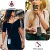 imageCACOE Cell Phone Lanyard 2 Pcs1 Pcs Adjustable Neck Strap1 Pcs Wrist Strap 2 Pcs Pads Universal Crossbody Multifuctional Compatible with Most SmartphonesBlackDark Red