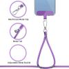imageCACOE Cell Phone Lanyard 2 Pcs1 Pcs Adjustable Neck Strap1 Pcs Wrist Strap 2 Pcs Pads Universal Crossbody Multifuctional Compatible with Most SmartphonesBlackDark Purple