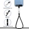 imageCACOE Cell Phone Lanyard 2 Pcs1 Pcs Adjustable Neck Strap1 Pcs Wrist Strap 2 Pcs Pads Universal Crossbody Multifuctional Compatible with Most SmartphonesBlackBlack