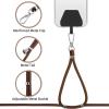 imageCACOE Cell Phone Lanyard 2 Pcs1 Pcs Adjustable Neck Strap1 Pcs Wrist Strap 2 Pcs Pads Universal Crossbody Multifuctional Compatible with Most SmartphonesBlackBlackdark Brown
