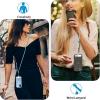 imageCACOE Cell Phone Lanyard 2 Pcs1 Pcs Adjustable Neck Strap1 Pcs Wrist Strap 2 Pcs Pads Universal Crossbody Multifuctional Compatible with Most SmartphonesBlackLight Blue