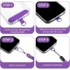imageCACOE Cell Phone Lanyard 2 Pcs1 Pcs Adjustable Neck Strap1 Pcs Wrist Strap 2 Pcs Pads Universal Crossbody Multifuctional Compatible with Most SmartphonesBlackDark Purple