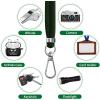 imageCACOE Cell Phone Lanyard 2 Pcs1 Pcs Adjustable Neck Strap1 Pcs Wrist Strap 2 Pcs Pads Universal Crossbody Multifuctional Compatible with Most SmartphonesBlackDark Green