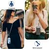 imageCACOE Cell Phone Lanyard 2 Pcs1 Pcs Adjustable Neck Strap1 Pcs Wrist Strap 2 Pcs Pads Universal Crossbody Multifuctional Compatible with Most SmartphonesBlackWhite