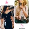 imageCACOE Cell Phone Lanyard 2 Pcs1 Pcs Adjustable Neck Strap1 Pcs Wrist Strap 2 Pcs Pads Universal Crossbody Multifuctional Compatible with Most SmartphonesBlackLight Pink