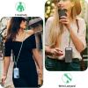 imageCACOE Cell Phone Lanyard 2 Pcs1 Pcs Adjustable Neck Strap1 Pcs Wrist Strap 2 Pcs Pads Universal Crossbody Multifuctional Compatible with Most SmartphonesBlackLight Green