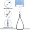 imageCACOE Cell Phone Lanyard 2 Pcs1 Pcs Adjustable Neck Strap1 Pcs Wrist Strap 2 Pcs Pads Universal Crossbody Multifuctional Compatible with Most SmartphonesBlackGray