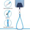 imageCACOE Cell Phone Lanyard 2 Pcs1 Pcs Adjustable Neck Strap1 Pcs Wrist Strap 2 Pcs Pads Universal Crossbody Multifuctional Compatible with Most SmartphonesBlackBlackbright Blue
