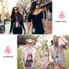 imageCACOE Cell Phone Lanyard 2 Pcs1 Pcs Adjustable Neck Strap1 Pcs Wrist Strap 2 Pcs Pads Universal Crossbody Multifuctional Compatible with Most SmartphonesBlackBlackbright Pink