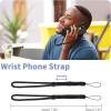 imageCACOE Cell Phone Lanyard 2 Pcs1 Pcs Adjustable Neck Strap1 Pcs Wrist Strap 2 Pcs Pads Universal Crossbody Multifuctional Compatible with Most SmartphonesBlackBlack