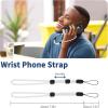 imageCACOE Cell Phone Lanyard 2 Pcs1 Pcs Adjustable Neck Strap1 Pcs Wrist Strap 2 Pcs Pads Universal Crossbody Multifuctional Compatible with Most SmartphonesBlackWhite