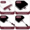 imageCACOE Cell Phone Lanyard 2 Pcs1 Pcs Adjustable Neck Strap1 Pcs Wrist Strap 2 Pcs Pads Universal Crossbody Multifuctional Compatible with Most SmartphonesBlackDark Red