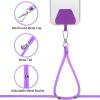 imageCACOE Cell Phone Lanyard 2 Pcs1 Pcs Adjustable Neck Strap1 Pcs Wrist Strap 2 Pcs Pads Universal Crossbody Multifuctional Compatible with Most SmartphonesBlackBlackdark Purple