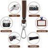 imageCACOE Cell Phone Lanyard 2 Pcs1 Pcs Adjustable Neck Strap1 Pcs Wrist Strap 2 Pcs Pads Universal Crossbody Multifuctional Compatible with Most SmartphonesBlackBlackdark Brown
