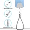 imageCACOE Cell Phone Lanyard 2 Pcs1 Pcs Adjustable Neck Strap1 Pcs Wrist Strap 2 Pcs Pads Universal Crossbody Multifuctional Compatible with Most SmartphonesBlackBlacklight Gray