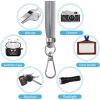 imageCACOE Cell Phone Lanyard 2 Pcs1 Pcs Adjustable Neck Strap1 Pcs Wrist Strap 2 Pcs Pads Universal Crossbody Multifuctional Compatible with Most SmartphonesBlackBlacklight Gray