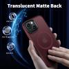 imageCACOE Magnetic Case for iPhone 12 ampamp iPhone 12 Pro 2020 61 inchCompatible with MagSafe ampamp Magnetic Car Phone MountTPU Thin Phone Cases Cover Protective Shockproof AntiFingerprintMatte BlackDark Red