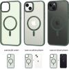 imageCACOE Magnetic Case for iPhone 12 ampamp iPhone 12 Pro 2020 61 inchCompatible with MagSafe ampamp Magnetic Car Phone MountTPU Thin Phone Cases Cover Protective Shockproof AntiFingerprintMatte BlackDark Green