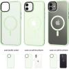 imageCACOE Magnetic Case for iPhone 12 ampamp iPhone 12 Pro 2020 61 inchCompatible with MagSafe ampamp Magnetic Car Phone MountTPU Thin Phone Cases Cover Protective Shockproof AntiFingerprintMatte BlackLight Green