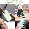 imageCACOE Magnetic Case for iPhone 12 ampamp iPhone 12 Pro 2020 61 inchCompatible with MagSafe ampamp Magnetic Car Phone MountTPU Thin Phone Cases Cover Protective Shockproof AntiFingerprintMatte BlackLight Green