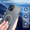 imageCACOE Magnetic Case for iPhone 12 ampamp iPhone 12 Pro 2020 61 inchCompatible with MagSafe ampamp Magnetic Car Phone MountTPU Thin Phone Cases Cover Protective Shockproof AntiFingerprintMatte BlackLight Blue