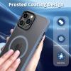 imageCACOE Magnetic Case for iPhone 12 ampamp iPhone 12 Pro 2020 61 inchCompatible with MagSafe ampamp Magnetic Car Phone MountTPU Thin Phone Cases Cover Protective Shockproof AntiFingerprintMatte BlackLight Blue