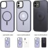 imageCACOE Magnetic Case for iPhone 12 ampamp iPhone 12 Pro 2020 61 inchCompatible with MagSafe ampamp Magnetic Car Phone MountTPU Thin Phone Cases Cover Protective Shockproof AntiFingerprintMatte BlackDark Blue