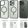 imageCACOE Magnetic Case for iPhone 12 ampamp iPhone 12 Pro 2020 61 inchCompatible with MagSafe ampamp Magnetic Car Phone MountTPU Thin Phone Cases Cover Protective Shockproof AntiFingerprintMatte BlackDark Green