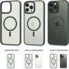 imageCACOE Magnetic Case for iPhone 12 ampamp iPhone 12 Pro 2020 61 inchCompatible with MagSafe ampamp Magnetic Car Phone MountTPU Thin Phone Cases Cover Protective Shockproof AntiFingerprintMatte BlackDark Green