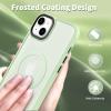 imageCACOE Magnetic Case for iPhone 12 ampamp iPhone 12 Pro 2020 61 inchCompatible with MagSafe ampamp Magnetic Car Phone MountTPU Thin Phone Cases Cover Protective Shockproof AntiFingerprintMatte BlackLight Green